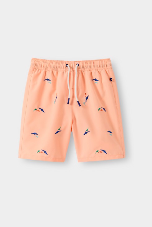 Short de bain requins rose garçon 1