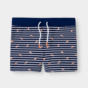 Short de bain rayé bleu garçon