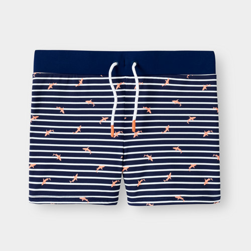 Short De Bain Rayé Bleu Garçon - Rayures Bleu - 3A - OKAIDI