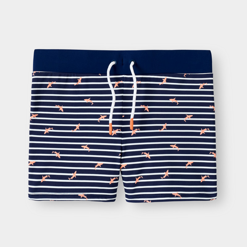 Badeshorts gestreift blau Jungen