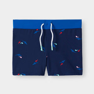Short de bain imprimé bleu marine garçon