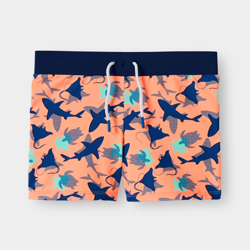 Badeshorts Haie orange Jungen