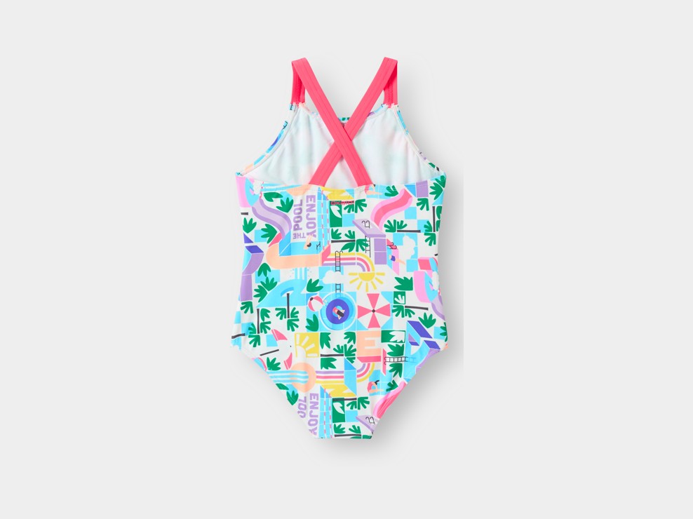 Maillot de bain imprimé multicolore fille 2