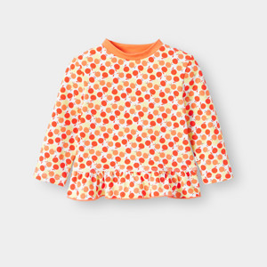T-shirt de bain anti-UV orange bébé fille