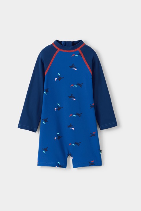 Blauw pakje met uv-bescherming voor jongens 1