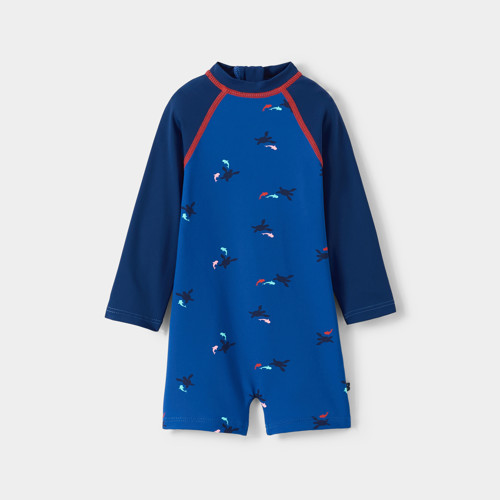 Combinaison De Bain Bleue Garçon - Imprimé Bleu - 6M - OBAIBI