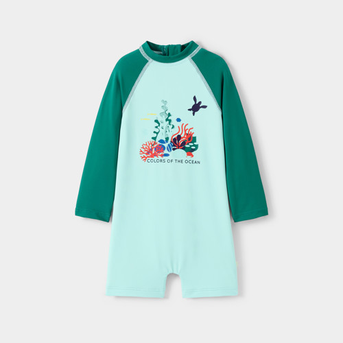 Combi De Bain Vert Bébé Garçon - Bleu Azur - 18M - OBAIBI