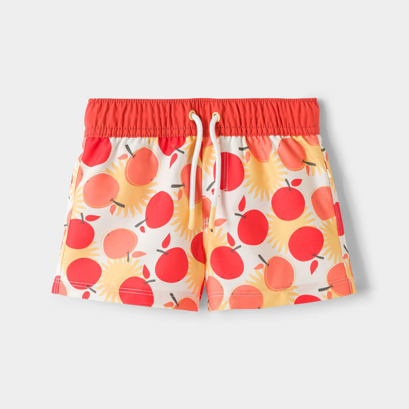 Badeshorts bedruckt rot Jungen