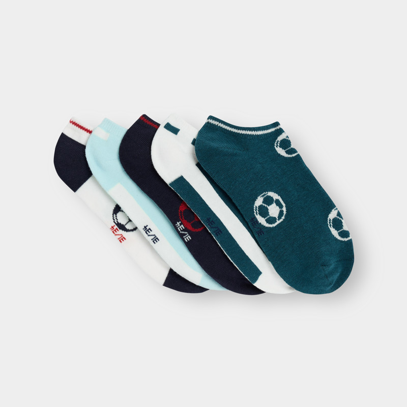 Fußballsöckchen bunt Jungen (5er-Pack)