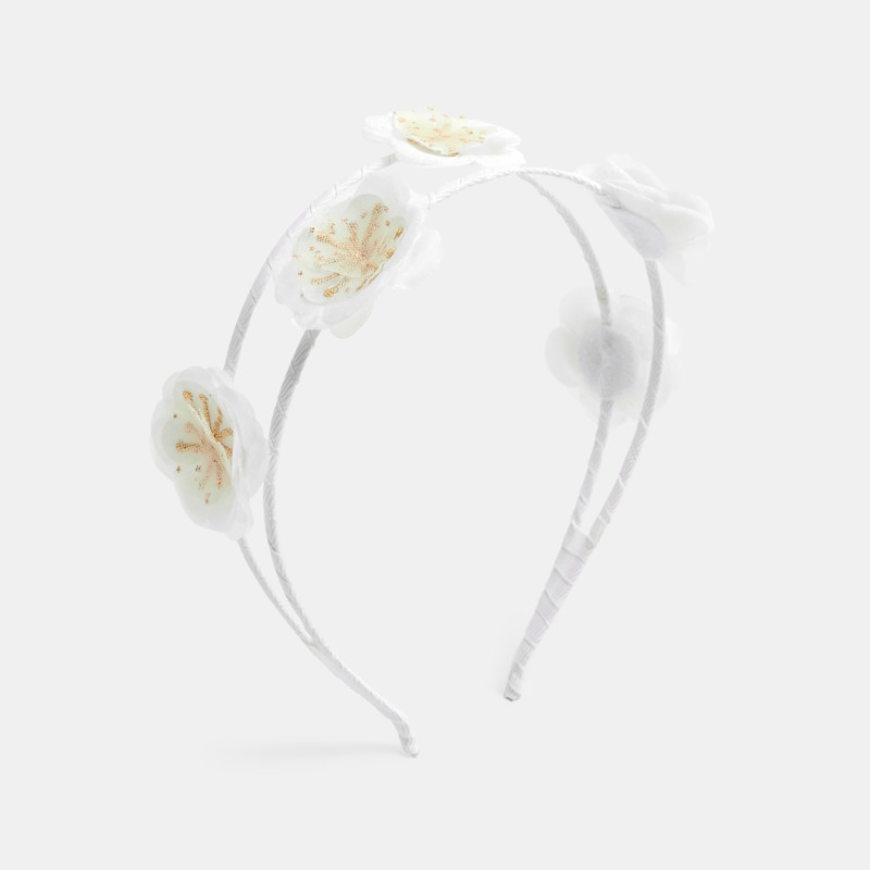 Blumen-Haarreif weiß Mädchen