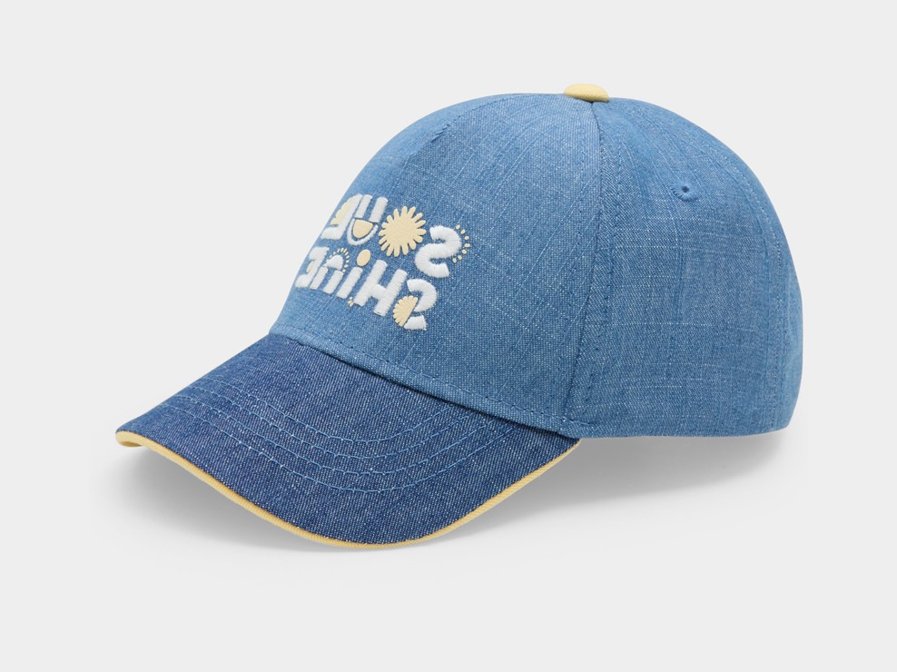 Casquette bleue en denim bébé garçon 1