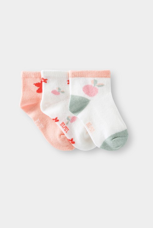 Lot de chaussettes rose bébé fille 1