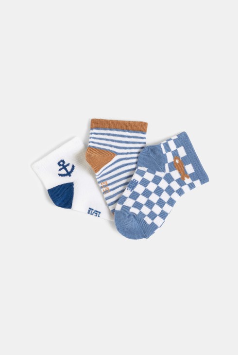 Set mehrfarbiger Socken für kleine Jungen 1