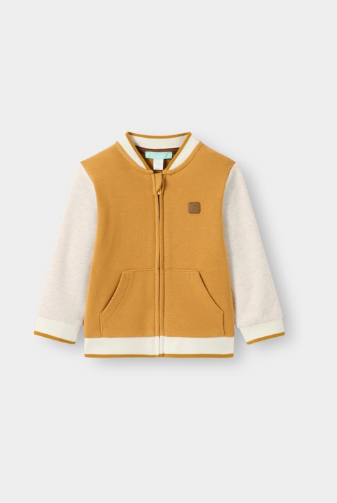 Sweat zippé jaune bébé garçon 2