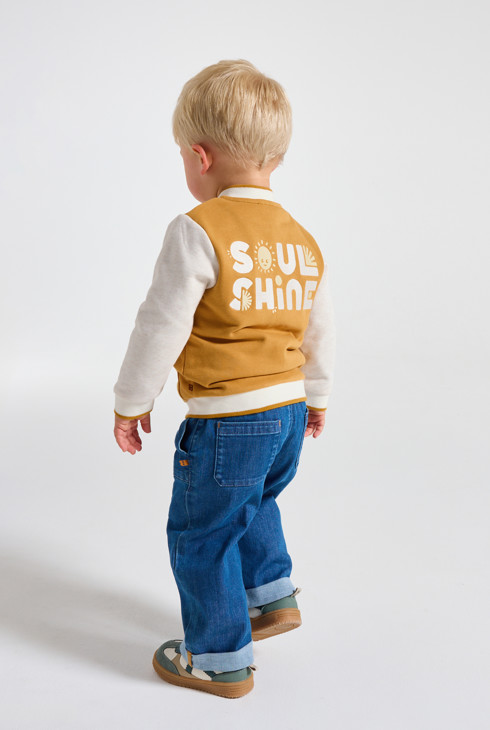 Sweat zippé jaune bébé garçon 1