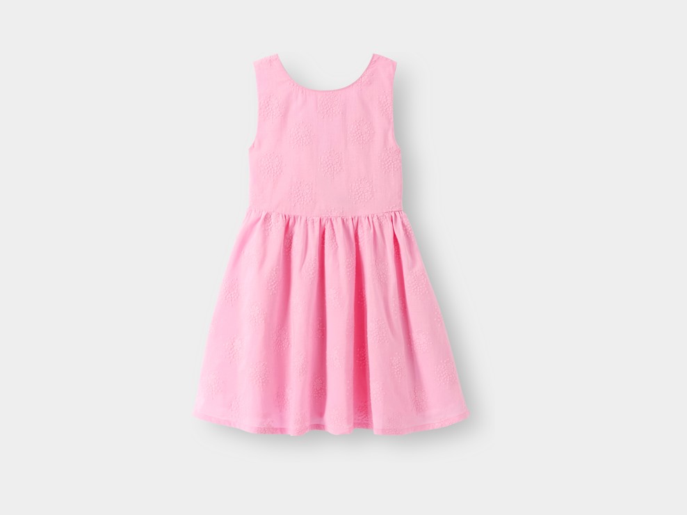 Vestido bordado rosa niña 1