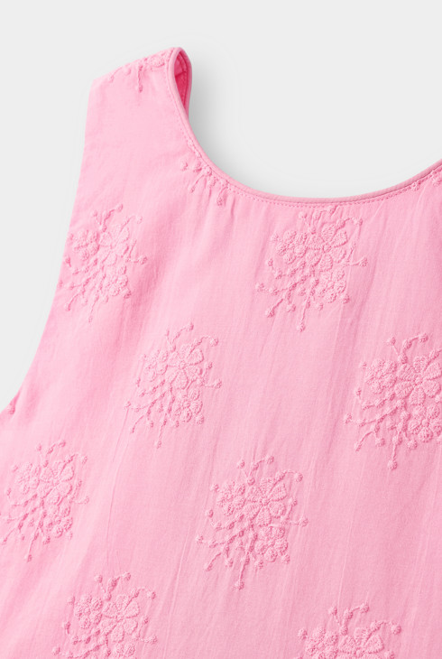 Kleid rosa bestickt Mädchen 2