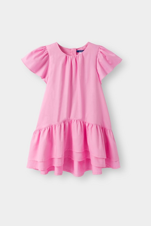 Kleid mit Rüschen rosa Mädchen 2