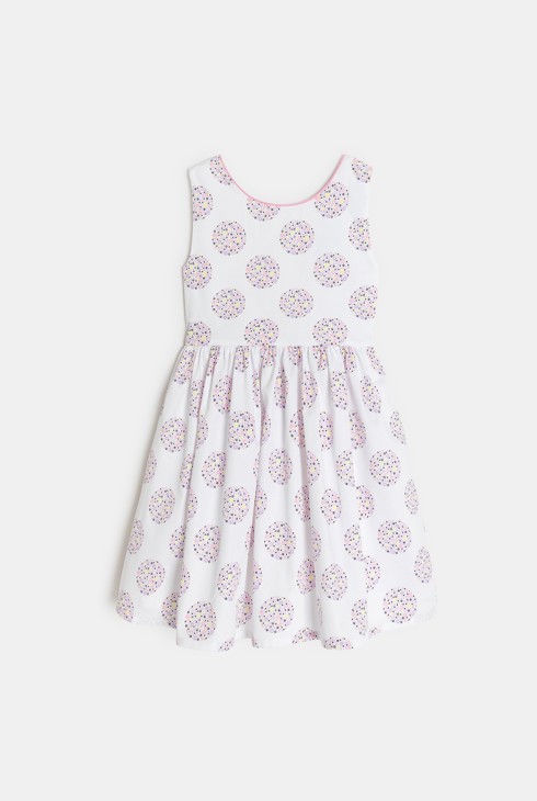 Robe fleurie blanche fille 1