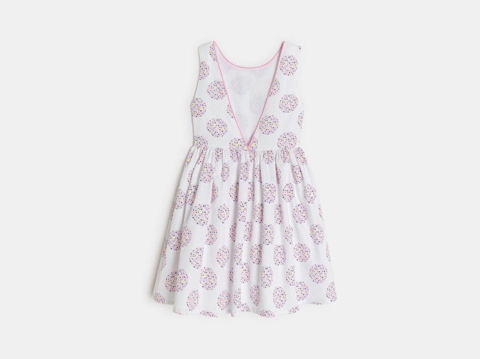 Robe fleurie blanche fille 2