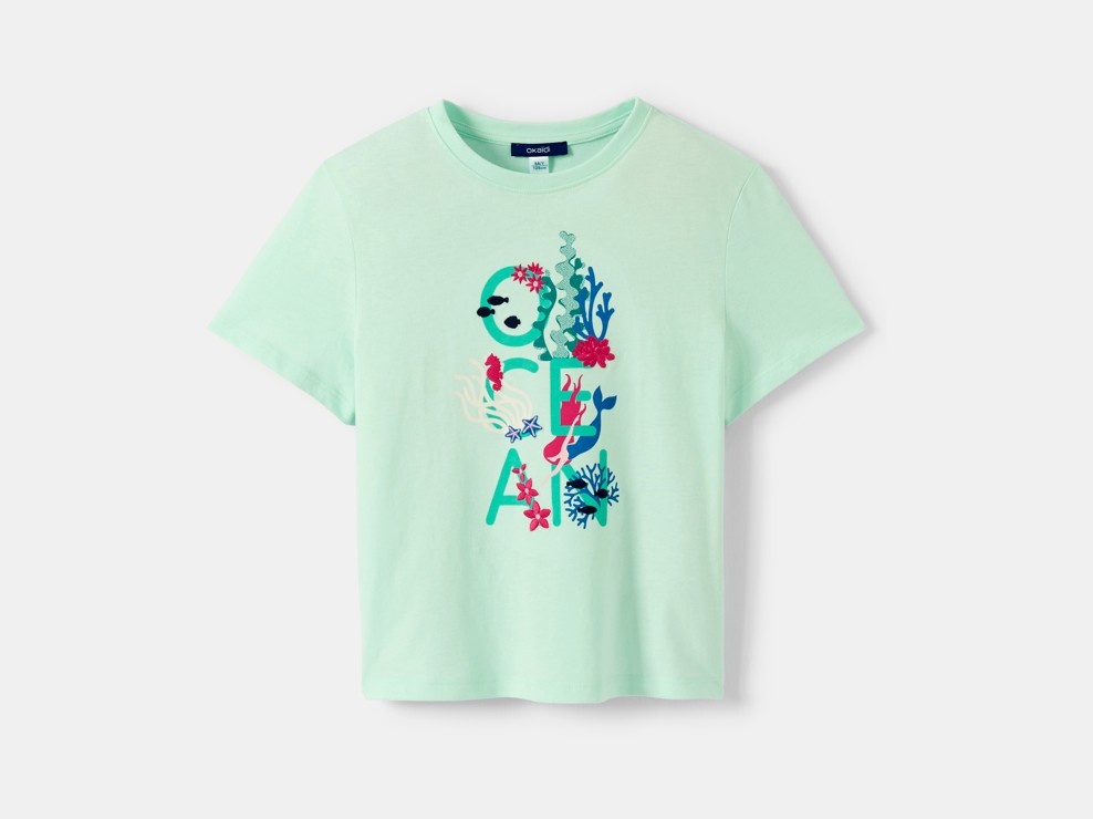 T-Shirt Ozean grün Mädchen 2