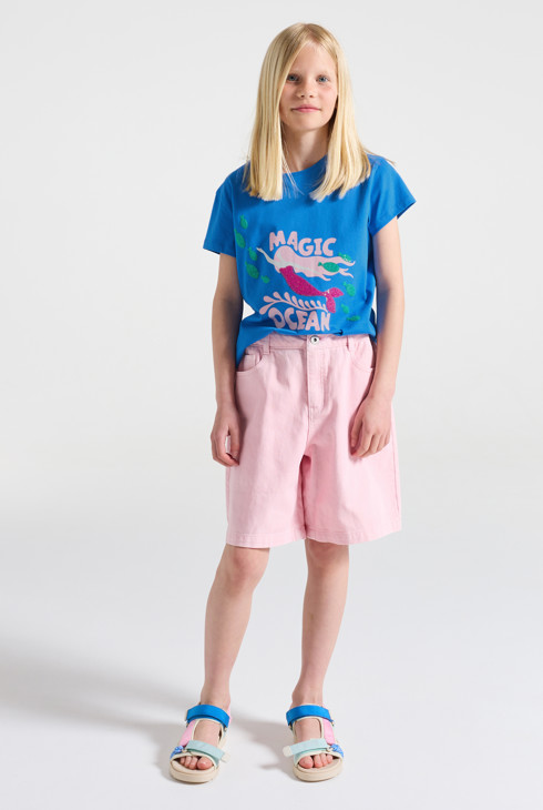 Girl's blue mermaid T-shirt 1