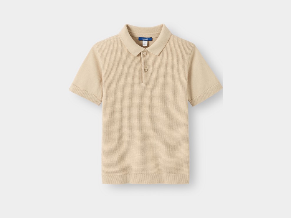 Polo in maglia beige bambino 2