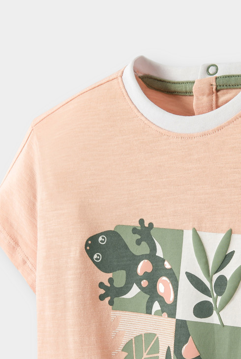 T-Shirt bedruckt orange Kleinkind Junge