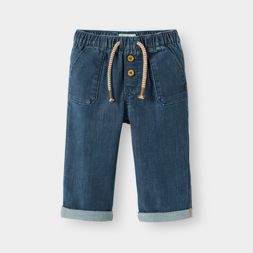 Pantalon Chambray Bleu Bébé Garçon - Chambray Bleu - 23M - OBAIBI
