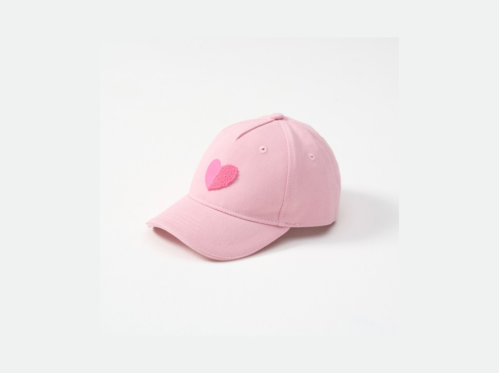 Roze pet met hartjespatroon voor meisjes 1