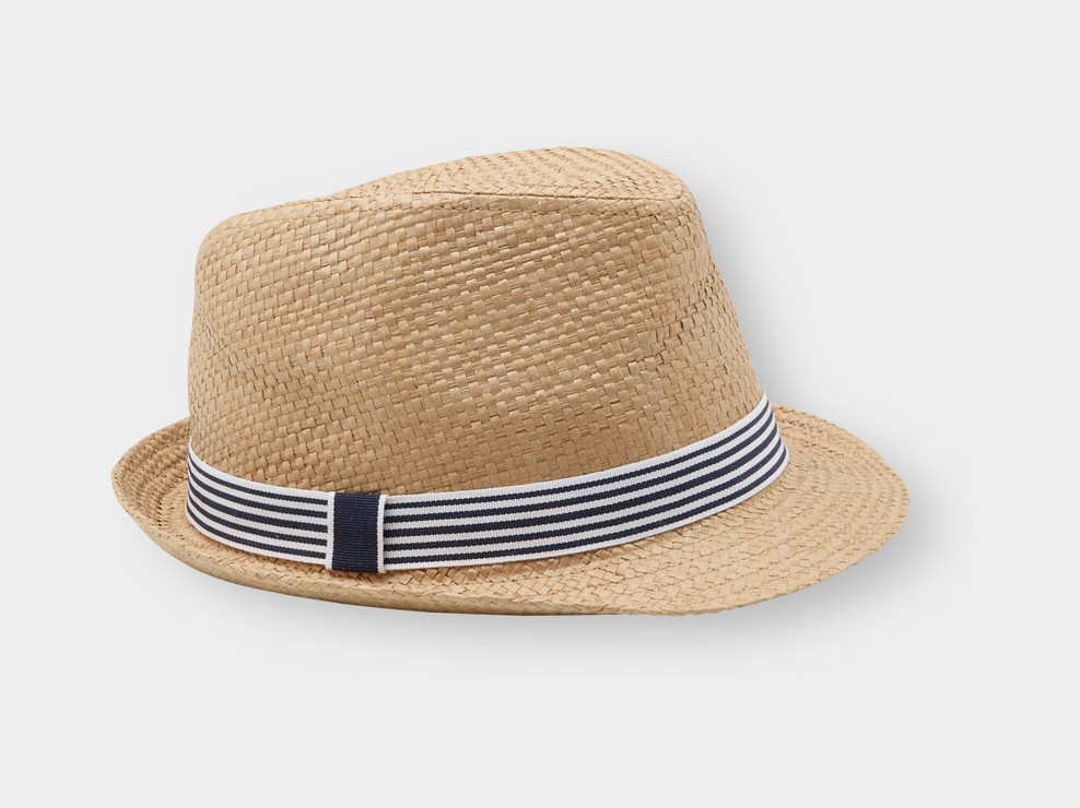 Chapeau de paille beige garçon 1