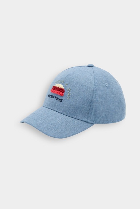 Casquette en denim bleue garçon 1