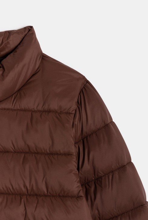 Braune Steppjacke mit Stehkragen für Jungen 2