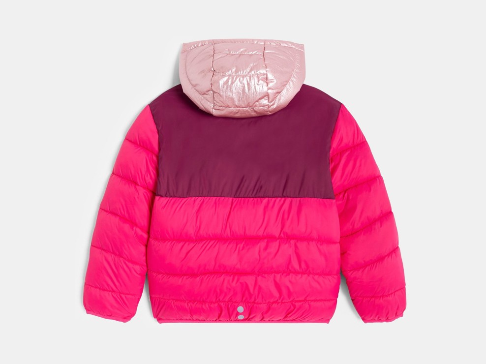 Steppjacke in Rosa mit Kapuze für Mädchen 2