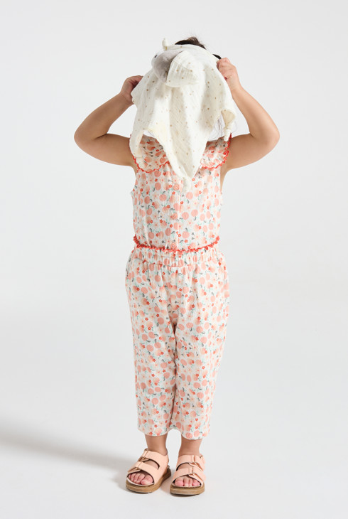 Weite Hose Früchte orange Kleinkind Mädchen 1