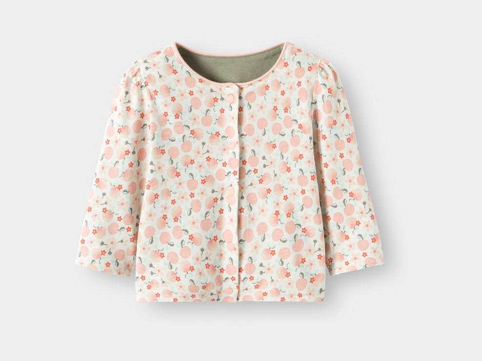 Wendbare Jacke Früchte orange Kleinkind Mädchen 2