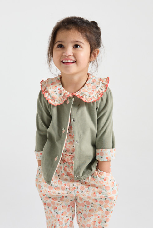 Wendbare Jacke Früchte orange Kleinkind Mädchen 1