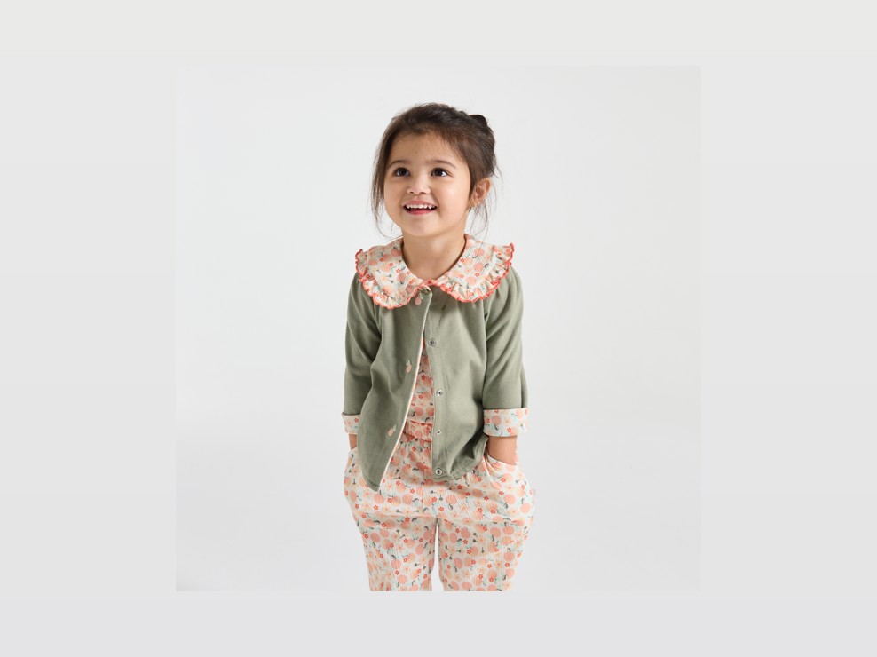 Wendbare Jacke Früchte orange Kleinkind Mädchen 1