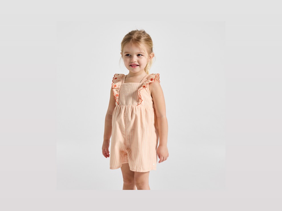 Overall gestreift rosa Kleinkind Mädchen 1