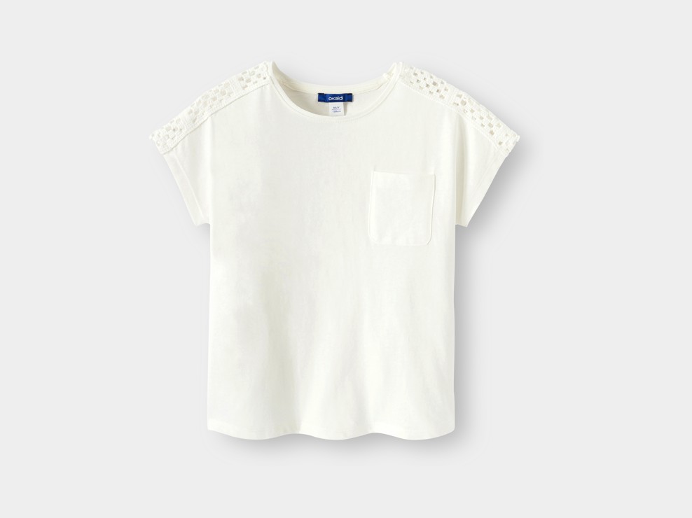 T-Shirt Spitze weiß Mädchen 2