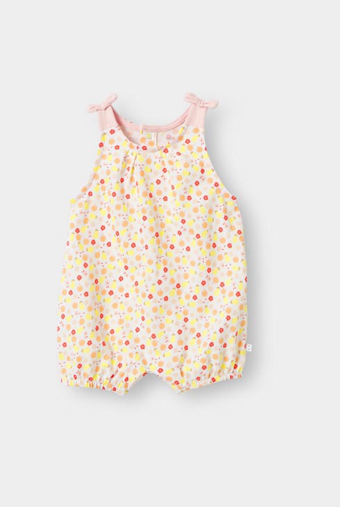 Pelele bebé niña con estampado floral 1