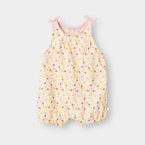 Barboteuse Bébé Fille À Imprimé Floral - Mandarine - 18M - OBAIBI
