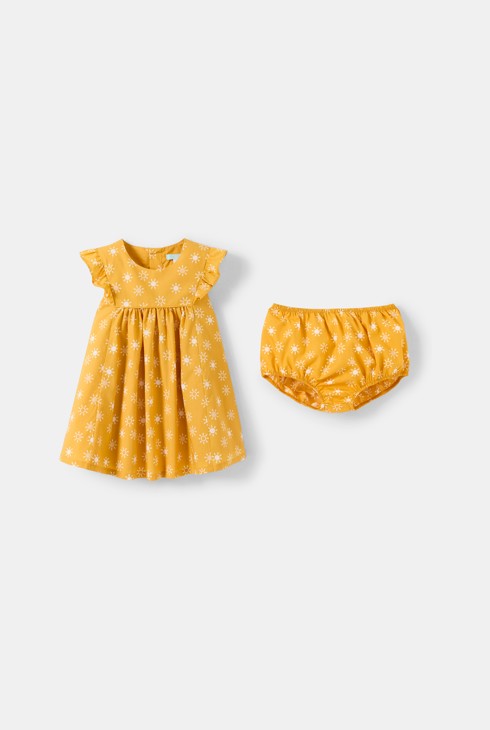 Robe soleil jaune bébé fille 2