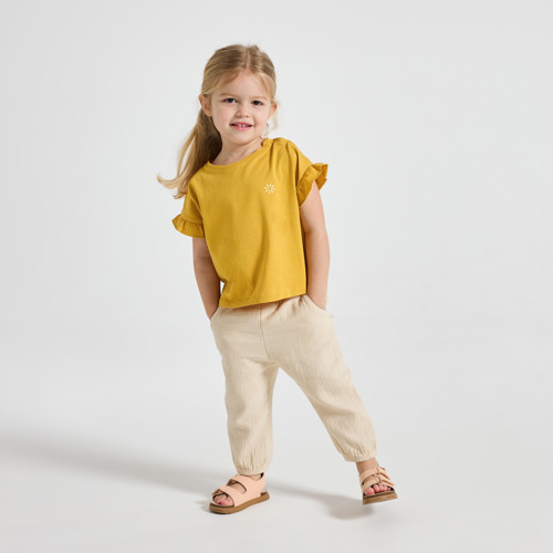 T-shirt Jaune Bébé Fille - Jaune Safran - 18M - OBAIBI