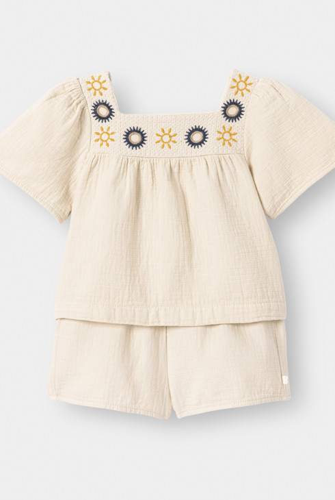 Ensemble beige bébé fille 2