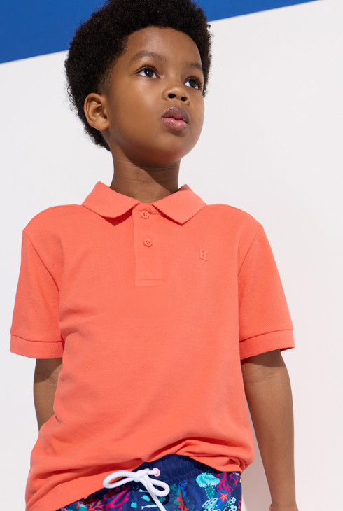 Polo manches courtes orange garçon 1