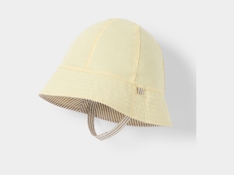 Chapeau de soleil réversible beige bébé garçon 2