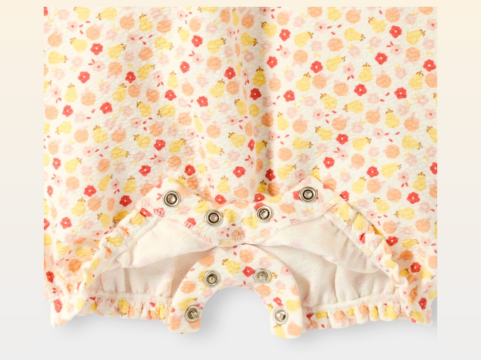 Barboteuse fleurie jaune bébé fille 2