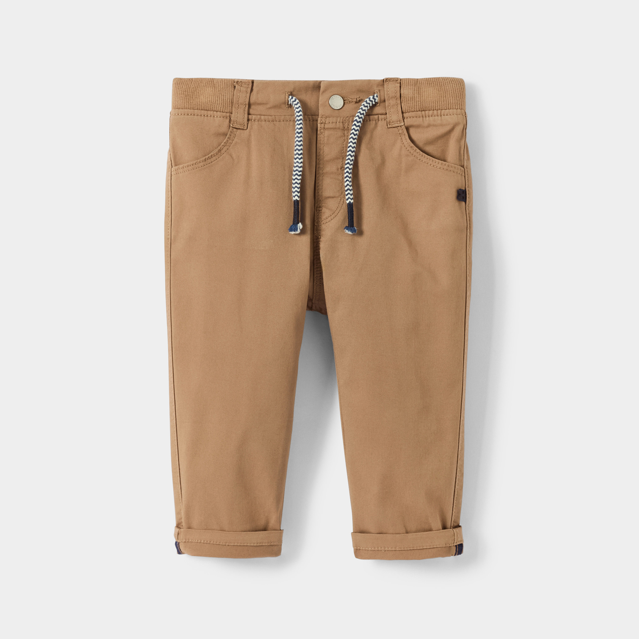 Pantalon bleu bébé garçon - Marron Sienne
