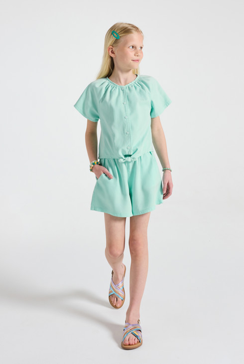 Chemisier vert fille 1